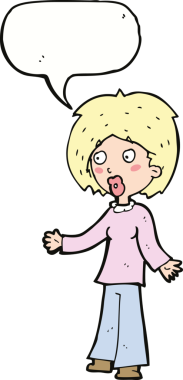 Bir insan tarafından çizilmiş konuşma balonlu bir karikatür.