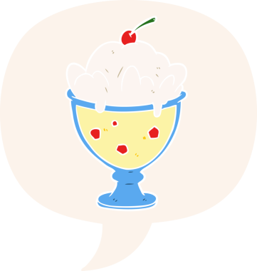 Bir insan tarafından çizilmiş eski usul konuşma baloncuklu tatlı.