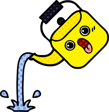 Bir insan tarafından çizilmiş bir çaydanlık çizgi filmi.