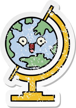 Bir insan tarafından çizilmiş dünyanın sevimli bir çizgi filminin sıkıntılı çıkartması.