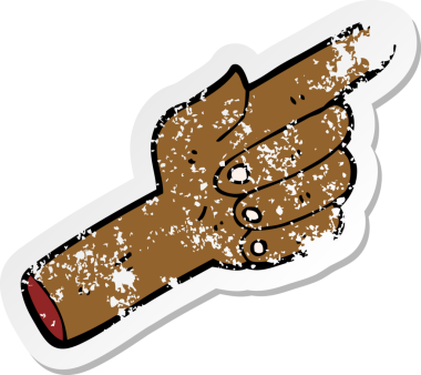 İnsan eliyle çizilmiş bir karikatürün gerilimli yapıştırması.