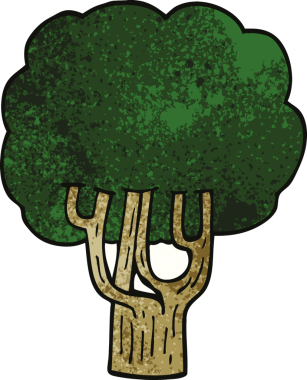 Bir insan tarafından çizilmiş karalama ağacı.