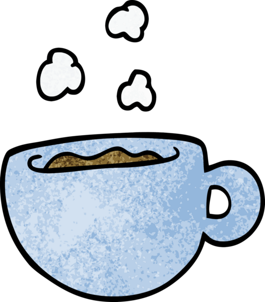 Bir insan tarafından çizilmiş karalama kahve fincanı.