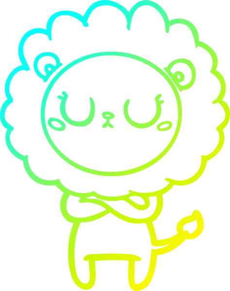 Bir insan tarafından çizilmiş karikatür aslanı çizimi.