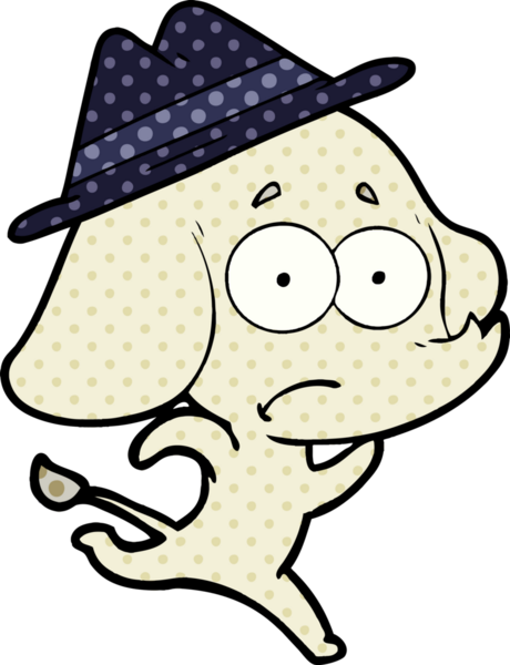 bir insan tarafından çekilen, güvenilmez bir fil çizgi filmi.