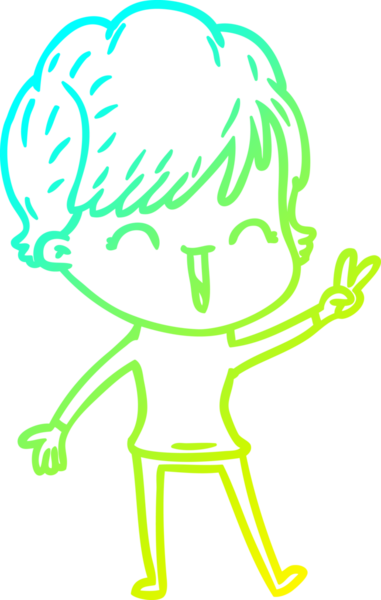 Bir insan tarafından çizilmiş gülen bir karikatür çizimi.