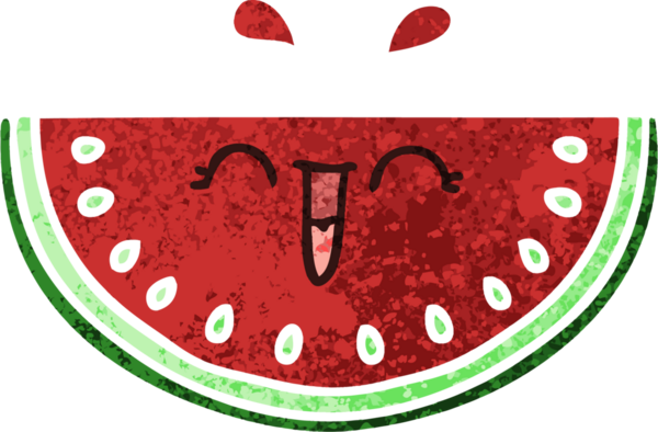 Bir insan tarafından çizilmiş garip karpuz çizimi.