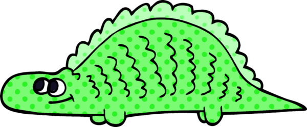 Bir insan tarafından çizilmiş tarih öncesi dinozor karalaması.