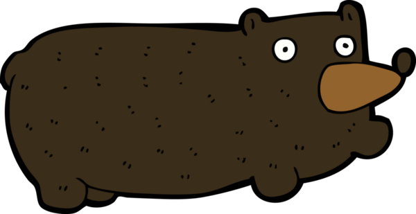 Bir insan tarafından çizilmiş komik çizgi film ayısı.