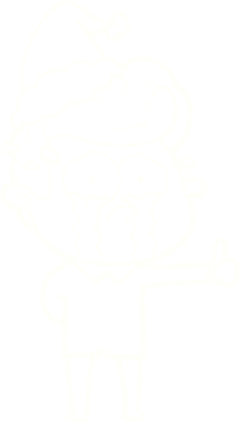 Bir insan tarafından çizilen Noel Adam Tebeşiri