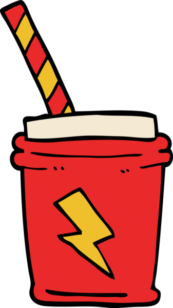 Çizgi film karalaması. Bir insan tarafından çizilen içeceği çıkar.