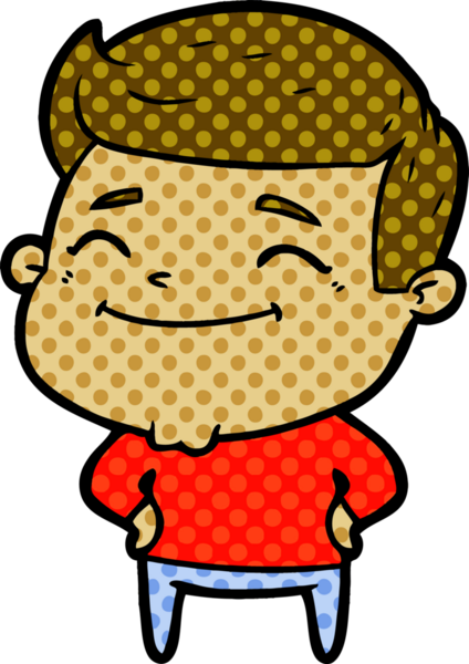 Bir insan tarafından çizilmiş mutlu çizgi film adamı.