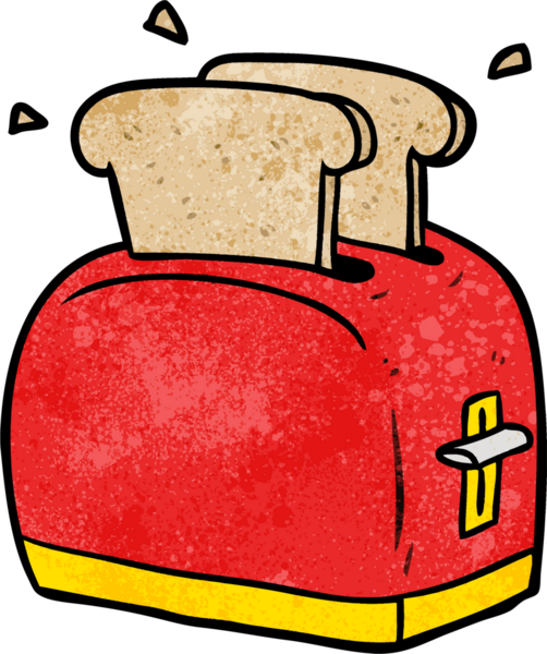 Bir insan tarafından çizilmiş ekmek kızartma makinası.