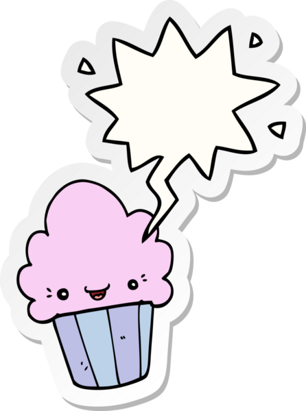 Bir insan tarafından çizilmiş yüz ve baloncuk yapıştırmalı çizgi film keki.