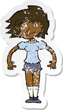 Bir insan tarafından çizilmiş mutlu bir karikatürün gerilimli yapıştırması.