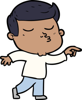 Bir insan tarafından çizilmiş karikatür mankeni adam.