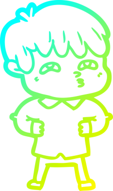 Bir insan tarafından çizilmiş soğuk gradyan çizgi çizimi.