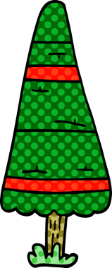 Bir insan tarafından çizilmiş bir karalama Noel ağacı.