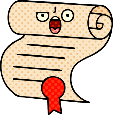 bir insan tarafından çizilmiş bir sözleşmenin çizgi roman tarzı