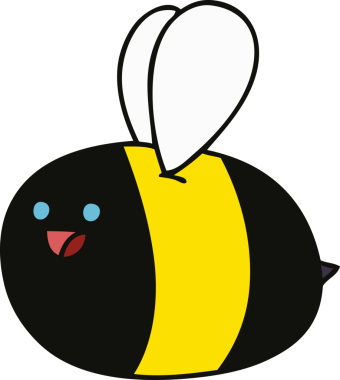 Bir insan tarafından çizilmiş garip bir çizgi film yaban arısı.