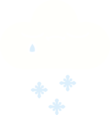 Bir insan tarafından çizilmiş bir kar bulutunun düz renkli retro karikatürü