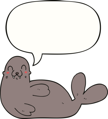 Bir insan tarafından çizilmiş konuşma baloncuklu karikatür mührü