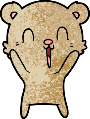 Bir insan tarafından çizilmiş bir çizgi film karakteri.