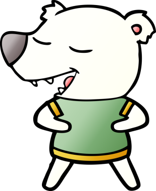 Bir insan tarafından çizilmiş kutup ayısı karikatürü