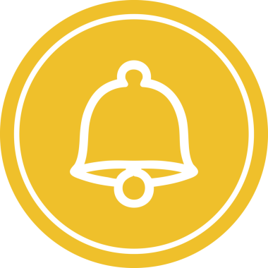 Bir insan tarafından çizilmiş eski bir çan dairesel simgesi