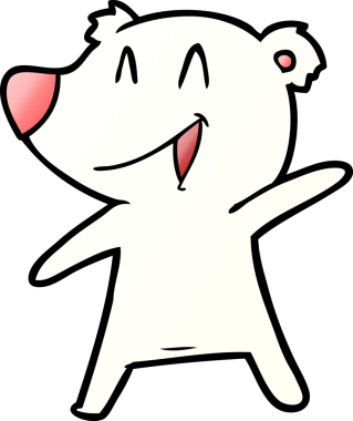 Bir insan tarafından çizilmiş kutup ayısı karikatürü