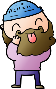 Bir insan tarafından çizilmiş sakallı bir adam.