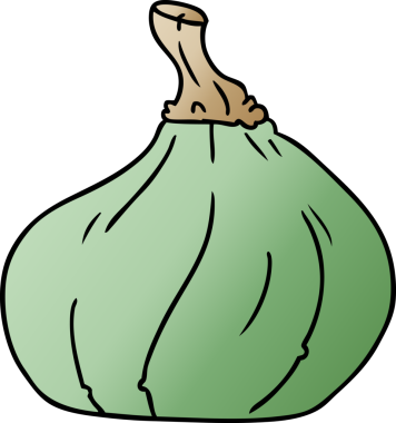 Bir insan tarafından çizilmiş bir balkabağının gradyan karikatürü