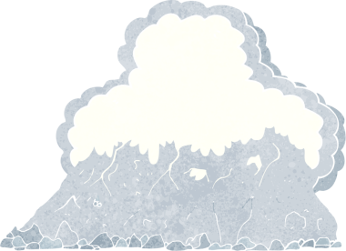 bir insan tarafından çizilmiş çizgi film sıradağları