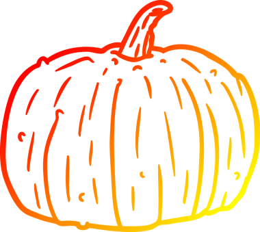 Bir insan tarafından çizilmiş sıcak bir Cadılar Bayramı kabağı çizimi