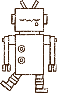 Ağlayan Robot Kömür Bir insan tarafından çizilmiş