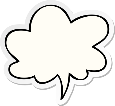 bir insan tarafından çizilmiş konuşma kabarcığı etiketli bir karikatür.