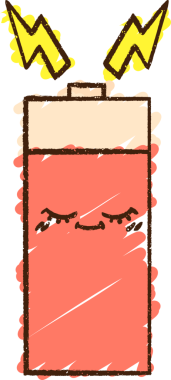 Bir insan tarafından çizilmiş pil tebeşiri.