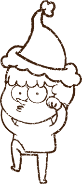 Bir insan tarafından çizilmiş Noel Adamı Kömürü