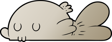 Bir insan tarafından çizilmiş şirin karikatür balığı.