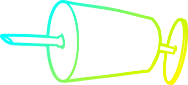 Bir insan tarafından çizilmiş bir şırınganın soğuk gradyan çizimi