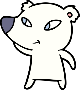 Bir insan tarafından çizilmiş kutup ayısı karikatürü