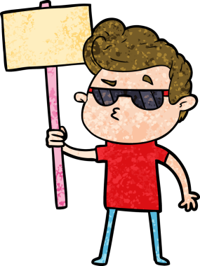 Bir insan tarafından çizilmiş havalı bir çizgi film.