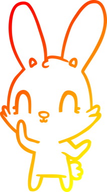 Bir insan tarafından çizilmiş sevimli bir tavşan çizimi.