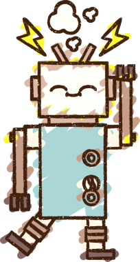 Bir insan tarafından çizilen Dans Eden Robot Tebeşiri