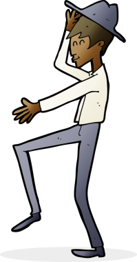 Bir insan tarafından çizilmiş karikatür modası.