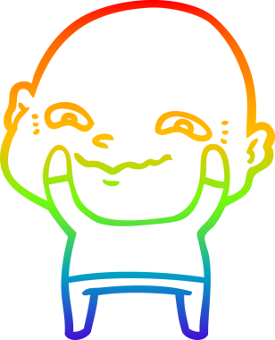 Gökkuşağı gradyan çizimi bir insan tarafından çizilmiş ürkütücü bir çizgi.