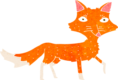 bir insan tarafından çizilmiş küçük tilki