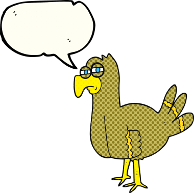 Bir insan tarafından çizilmiş serbest çizilmiş çizgi roman konuşma balonu çizgi film kuşu