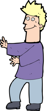 Bir insan tarafından çizilmiş mutlu bir adam.