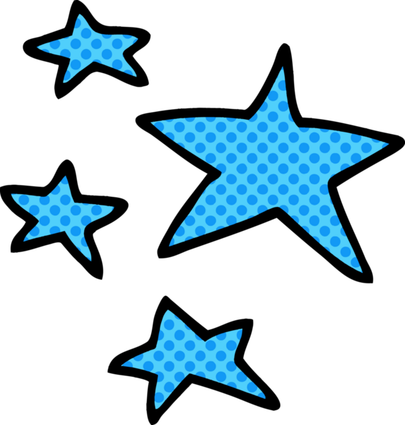 Bir insan tarafından çizilmiş karalama yıldızları.